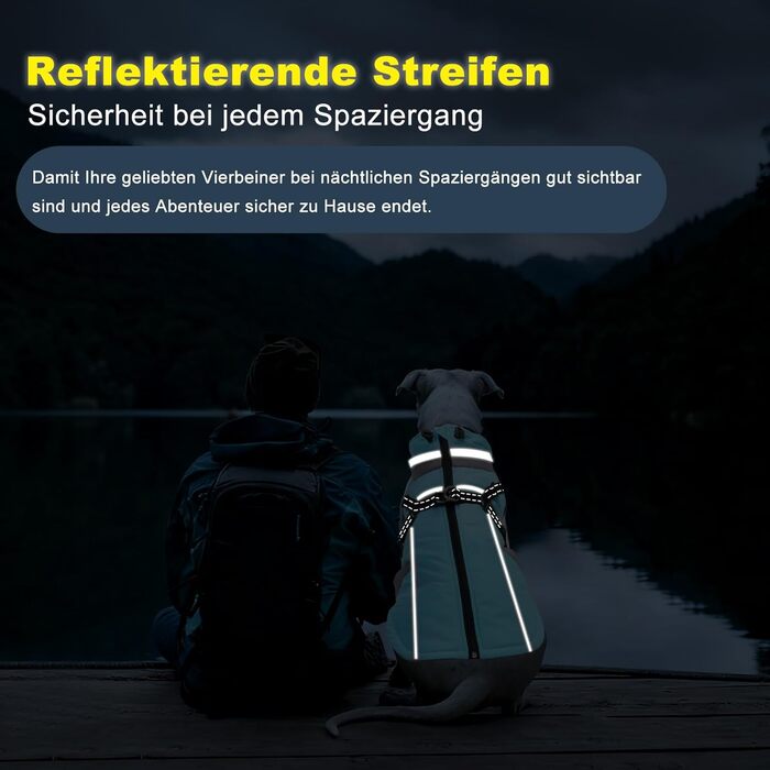 Теплий зимовий одяг для собак FeimaX: флісова куртка з блискавкою, захист від вітру та вологи, для маленьких та середніх собак (Блакитний, L)