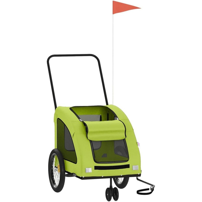 Причіп для велосипеда для собак та котів, зелений, Oxford-Gewebe та метал