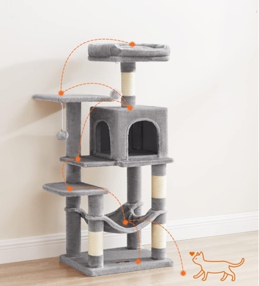 Низький когтеточка-ліжечко для котів Feandrea у вигляді вежі
