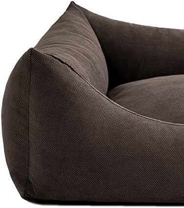 Лежак для собак Sofa Sun, 100x80 см, темно-коричневий, 6 розмірів, 4 кольори, м'який диван для собак, подушка, кошик