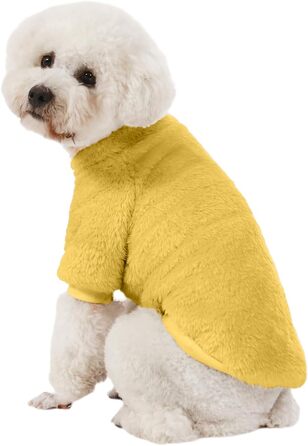 Пуловери для собак Kyaringtso, 2 шт., для маленьких собак, теплий зимовий пуховик для цуценят, для дівчаток та хлопчиків, (XXS, Оранжевий, Коричневий, Жовтий)