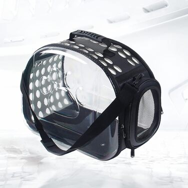 Транспортна сумка для котів POPETPOP - переноска для домашніх тварин, чорна, для подорожей та вигулів