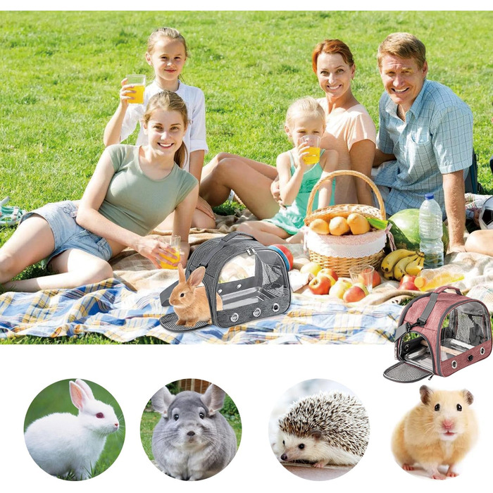 Транспортна сумка для папуг: рюкзак-переноска з підставкою та підносом з нержавіючої сталі, для малих птахів (рожевий)