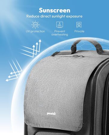 Рюкзак для кота Pecute з сіткою, дихаючий рюкзак-переноска для собак і котів, сірий (42*32*26 см)