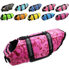 Жилет для собак Snik-S з світловідбиваючими смугами та регульованим поясом, плаваючий жилет для собак з короткою мордою (Мопс, Бульдог, Пудель), XS, рожевий