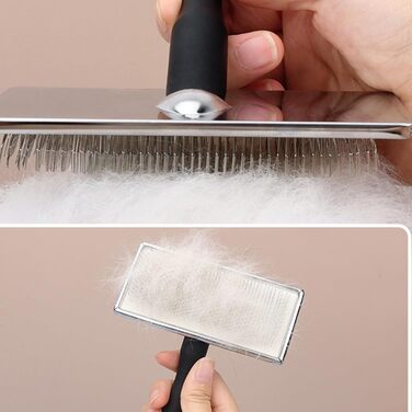 Гребінець для собак та котів: металевий масажний гребінець для вичісування підшерстка | Інструмент для грумінгу