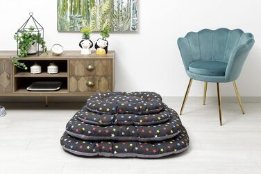 Килимок для собак та котів Baroni Hoe, 47x70x8 см - Doubleface, XL (Кольорові зірки)