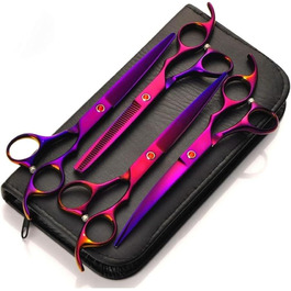 Професійна ножиця для собак, вигнута ножиця для шерсті, ножиці для грумінгу домашніх тварин, гребінець, ножиці для тварин, професійні ножиці для грумінгу