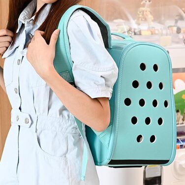 Транспортна сумка для котів та домашніх тварин | Дыхаюча сумка-переноска для котів та собак, портативна сумка для подорожей (блакитна)