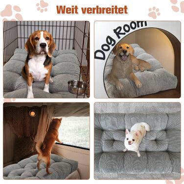 Ортопедичне ліжко для собак 50x30x8 см, м'яке, з антиковзним дном, для маленьких та середніх собак, біле