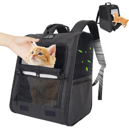 Рюкзак-переноска для собак і котів/цуценят до 5,9 кг, дихаюча сітка, кишені, безпека, для походів