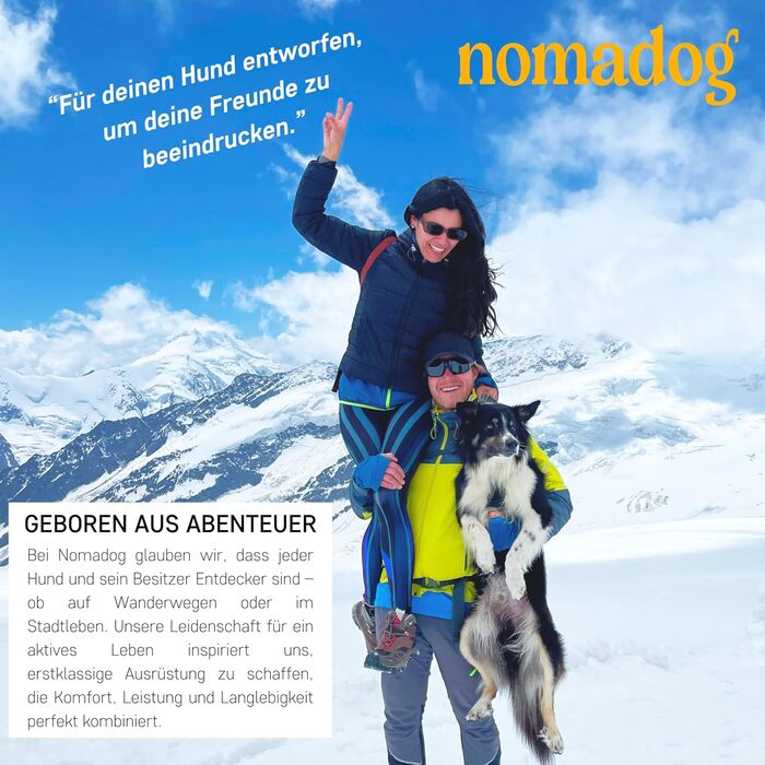 Нашийник для собак Nomadog Trailblazer з ручкою для великих собак - преміум алюмінієва застібка, міцний тактичний нашийник, регульований, з підкладкою, світловідбиваючий (L)
