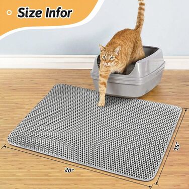 Килимок для котячого туалету самоочисний сірий