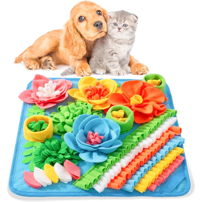 Килимок для пошуку їжі для собак, навчальний килимок для собак та котів, іграшка-килимок для цуценят та дорослих собак