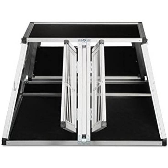 Транспортний бокс для собак Transportbox N56, алюмінієвий, 100x100x62,5 см, з перегородкою та аварійним виходом, безпечний транспорт у багажнику авто