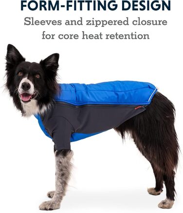 RUFFWEAR Powder Hound утеплена куртка для собак, водо- та вітрозахисна зимова куртка з флісовою підкладкою, преміум комбінезон для собак, синя, розмір L