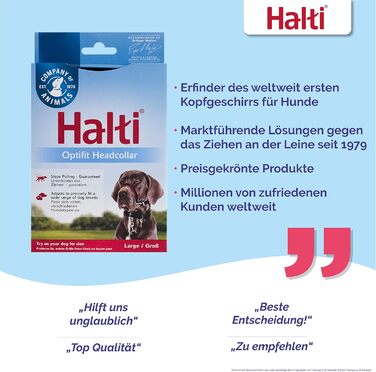 HALTI Optifit нашийник-антибукс для великих собак, регульований, м'яка накладка, зручний повідок, проти ривків