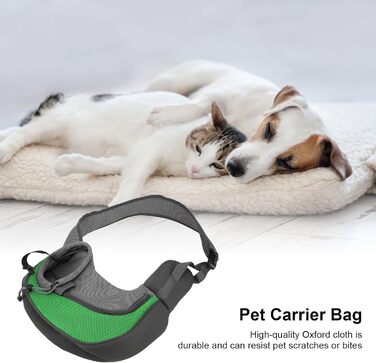 Сумка-переноска для тварин Natudeco, дихаюча сітчаста сумка через плече, сумка для собак, безпечна сумка з регульованим ременем для маленьких тварин, подорожі на відкритому повітрі (L)