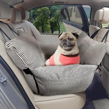 Автокрісло для собак Johnear: підйомник, переноска, ліжко з лебідкою, коричневе. З кишенями та зручним кріпленням. Для собак середніх розмірів та котів.