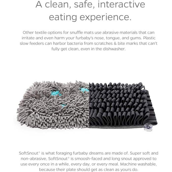 Килимок-заспокійник для собак Pet Parents® Forager® Matten з м'яким носиком та неслизьким покриттям. Повільний годівник для собак великих та малих порід (48,3 см)