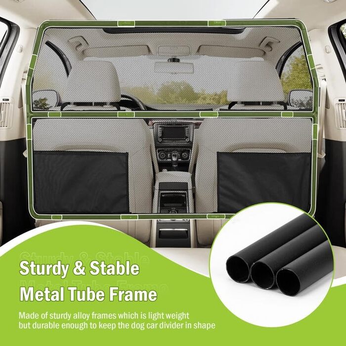 Бар'єр для собак у машину, 142 см, для позашляховиків, SUV, легкових авто, захист заднього сидіння, перегородка, подорожі
