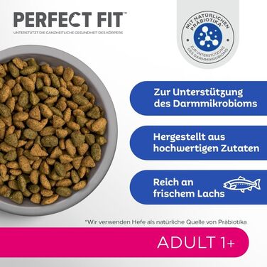 Сухий корм для дорослих котів Perfect Fit Adult 1+ з лососем, 7 кг