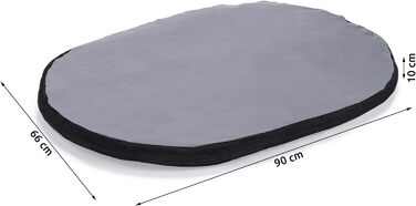 Подушка для тварин Karlie Kissen Oval, сіро-чорна, розмір 90x66x10 см