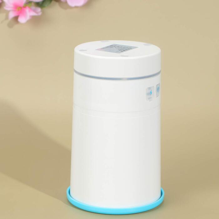 Електричний масажер для лап тварин Yardwe з USB-зарядкою. Миючий пристрій для лап домашніх улюбленців, ротаційний силіконовий чан. Синій та білий колір.