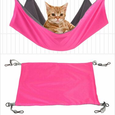 Гамак-ліжко для котів NuoYo, рожевий, 56x42 см, водонепроникний, з коротким плюшем