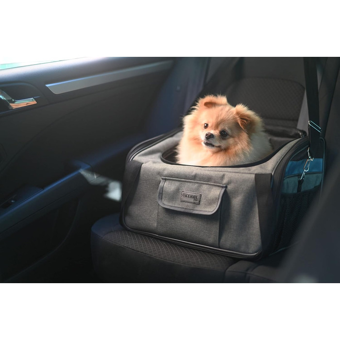 Автокрісло для тварин Kerbl Vacation, сірий/блакитний, 44x35x30 см