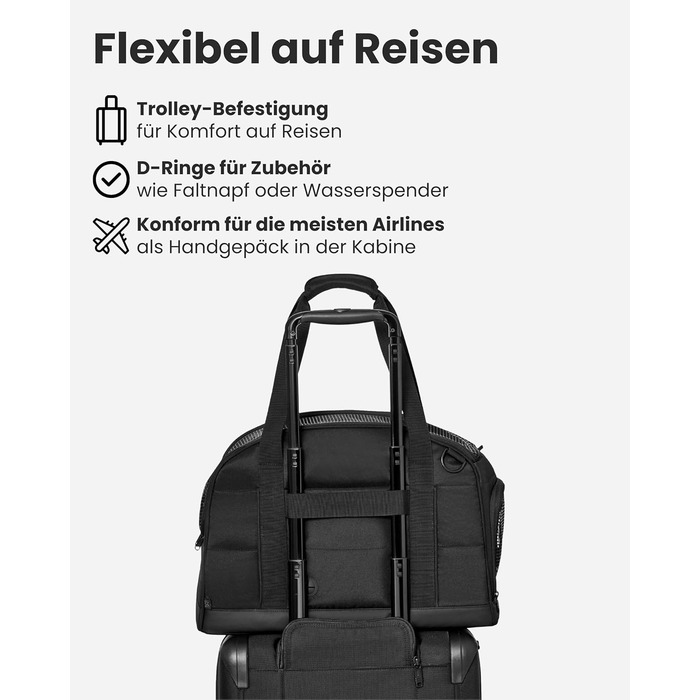 Транспортна переноска для собак Larkson до 8 кг, Бежева - Tjark - для подорожей літаком, для собак та котів. Відповідає вимогам більшості авіакомпаній