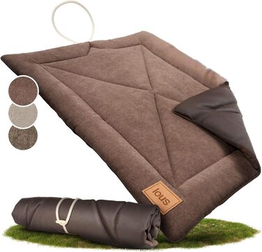 Водонепроникний килимок для собак, плед для пікніка - лежанка для тварин, килимок для відпочинку на вулиці та в приміщенні (75x55x3 см), розмір S, коричневий