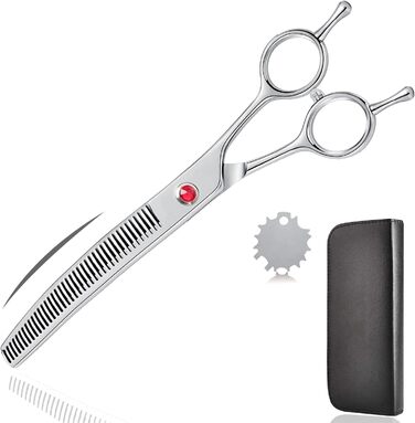 Професійна вигнута ножиця для грумінгу собак 7.2 дюйми, з нержавіючої сталі 440C, симетрична ручка