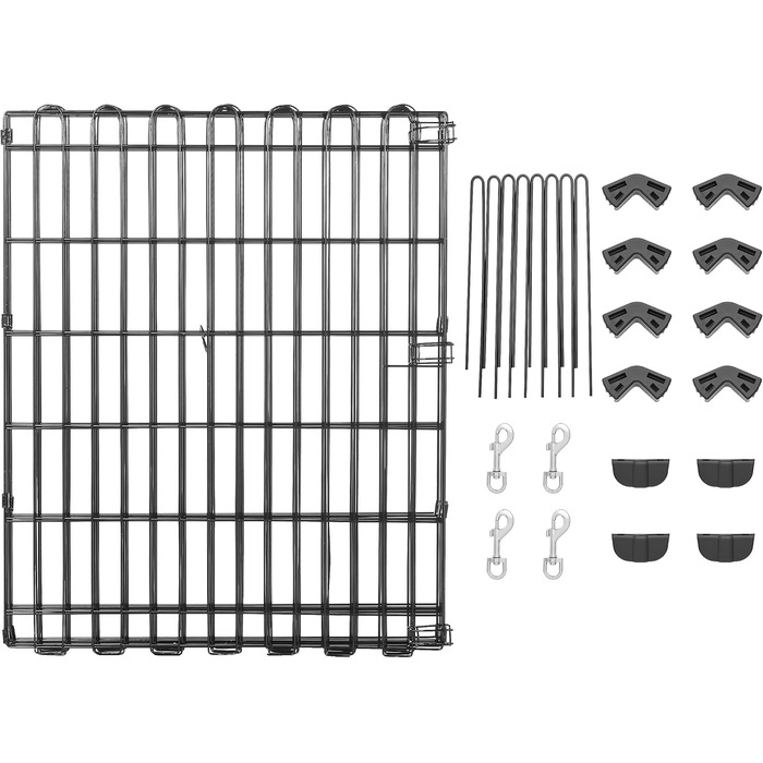 Клітка-вольєр для собак та інших домашніх тварин Amazon Basics, металева, складна, 91 см (76.2 см у висоту)