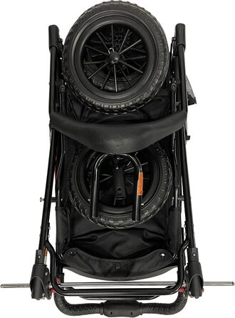 Petique Chinook Schwarz: розкішний візок для собак | Колеса 30 см, EVA, світловідбивачі | До 23 кг