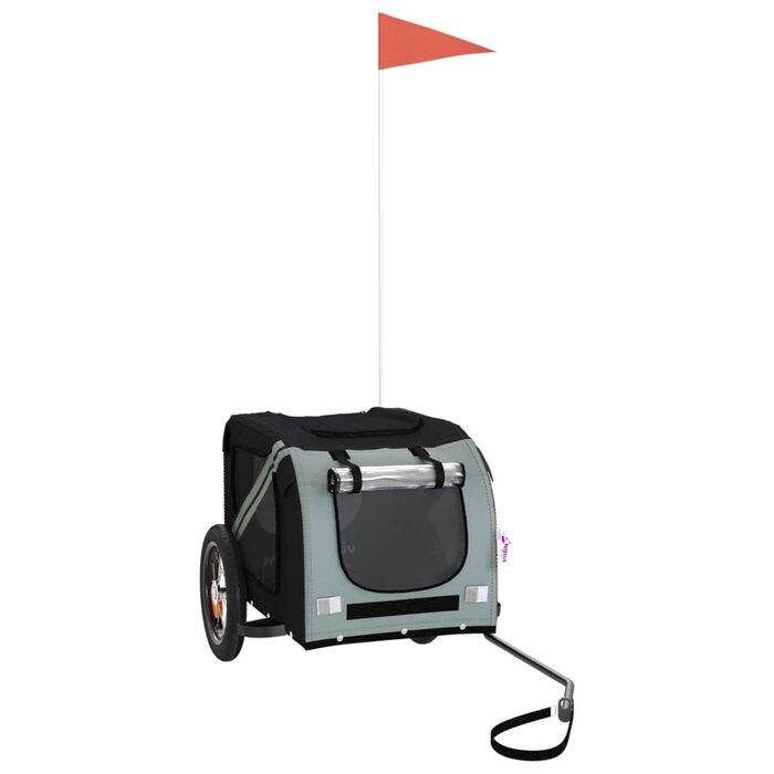 Корзина для котів та візок для собак на колесах, сірий та чорний, Oxford-Gewebe, для маленьких та середніх собак