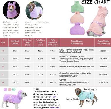 Рушник для собак з мікрофібри з капюшоном, супер вбираючий, швидковисихаючий, XL, зелений