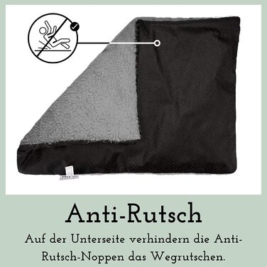 Тепла ковдра для собак Fellou 90 x 64 см - самонагріваюча, миється, без сторонніх звуків, сірого кольору