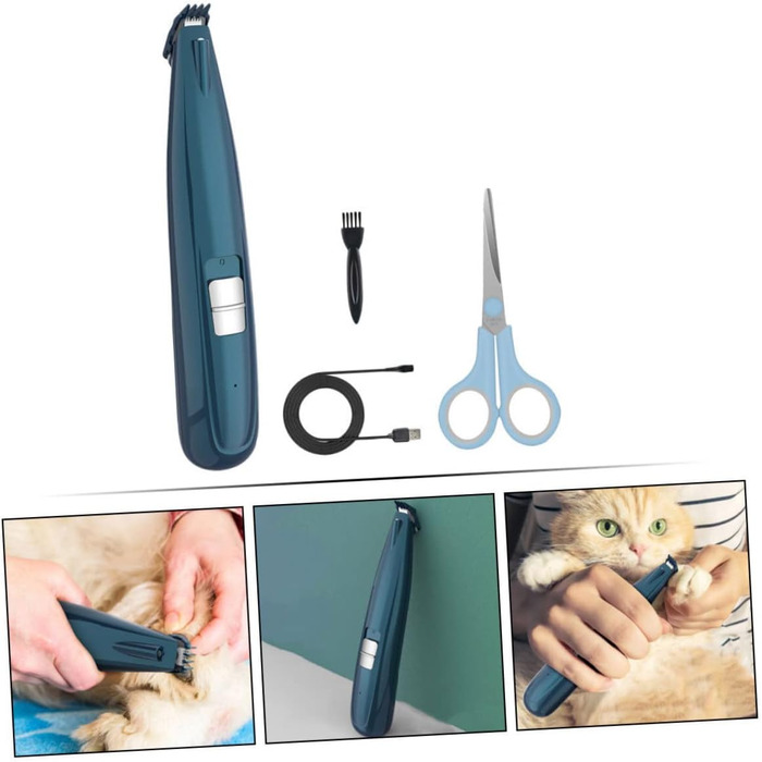 Триммер для догляду за лапами та обличчям домашніх тварин Supvox - тиха електрична машинка для собак та котів з керамічними лезами