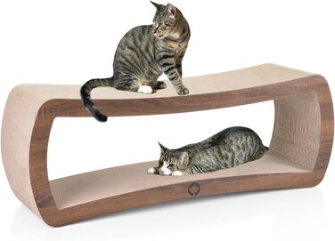 Котячий лежак CanadianCat Jumbo Lounge Galaxy XXL, дерев'яна імітація, 1 м