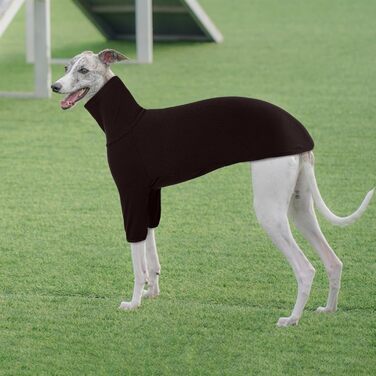 Пуловер з коміром-стійкою для гончаків, теплий зимовий одяг, куртка для гончаків, одяг для собак середнього розміру, теплий пуловер для собак (M, Коричневий)