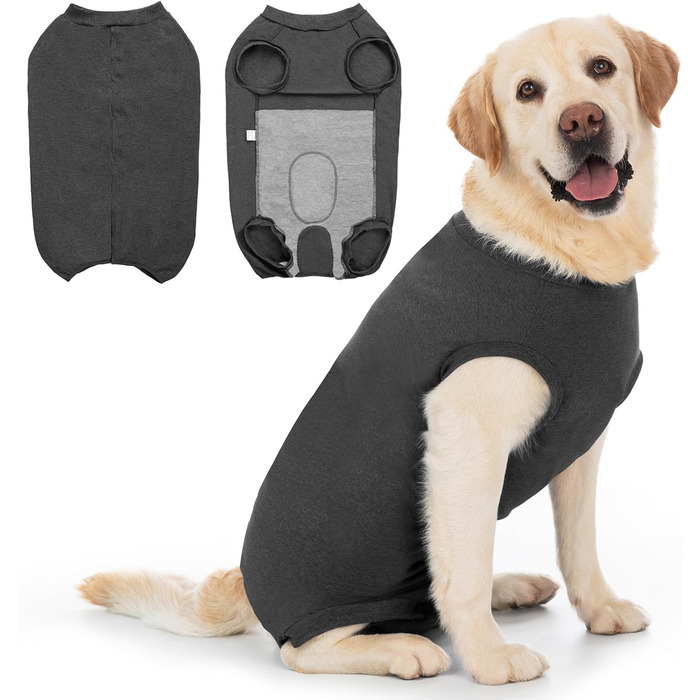 Післяопераційний боді для собак Cyponpy: захист від лизання та ран (L, сірий)