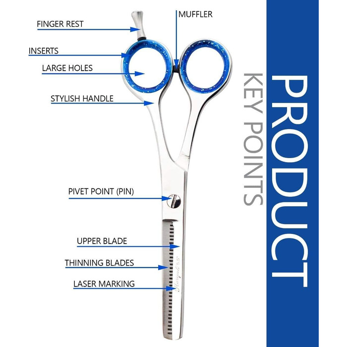 Набір професійних перукарських ножиць Haryali London - 6 дюймів (перукарські та філірувальні ножиці) рожевого кольору для жінок, чоловіків, дітей та домашніх тварин