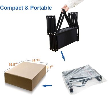 Східці для собак WUDLEP: металевий каркас, складаються, до 68 кг, 5 сходинок