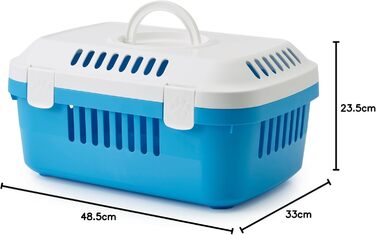 Транспортний бокс Discovery Compact синій 48,5x33x23,5 см для тварин
