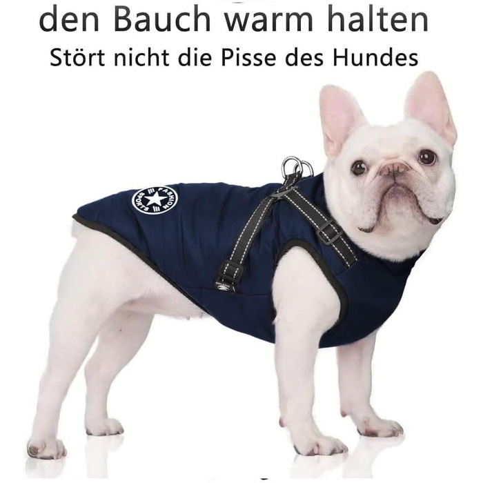 Зимова жилетка для собак, водонепроникний теплий одяг для маленьких собак з D-кільцем (зелений, XL, синій, L)