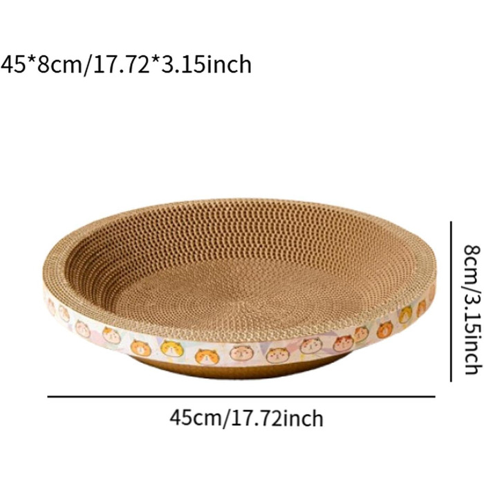 Котячий когтеточка з картону овальної форми, іграшковий центр для котів, 57 см