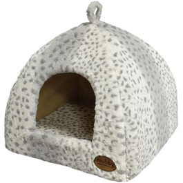 Ноббі Höhle Alanis, кутова лежанка для кота, леопардовий колір, 40 x 40 x 35 см