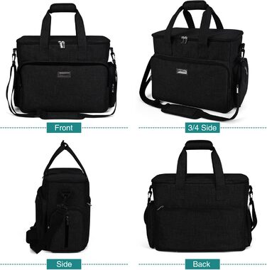 Чемодан для собак Vioett (L, Чорний) з набором аксесуарів для подорожей