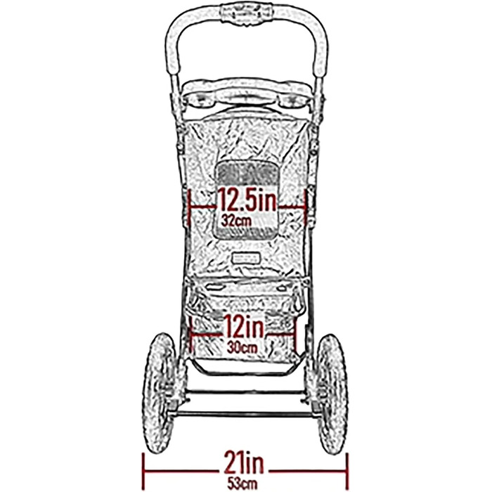 Дитяча коляска для тварин Pet Gear AT3: для котів/собак, легке складання, прогумовані колеса, знімне внутрішнє покриття, тримач для напоїв та кошик для зберігання